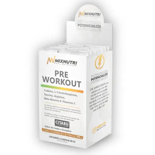 PRE WORKOUT (Sabor Limão e Gengibre) – 210 g